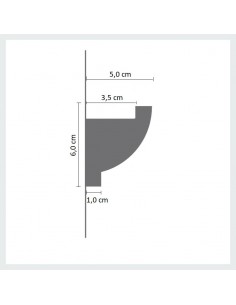 PROFILO CORNICE IN GESSO VERNICIABILE PER STRIP LED CF.3 METRI N.B. LE CORNICI SONO SPEDITE DA CM.75 2