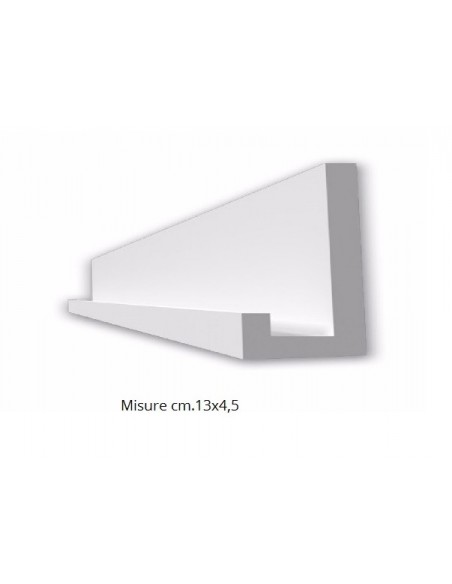 PROFILO CORNICE IN GESSO VERNICIABILE PER STRIP LED CF.1.5 METRI N.B. LE CORNICI SONO SPEDITE DA CM.75