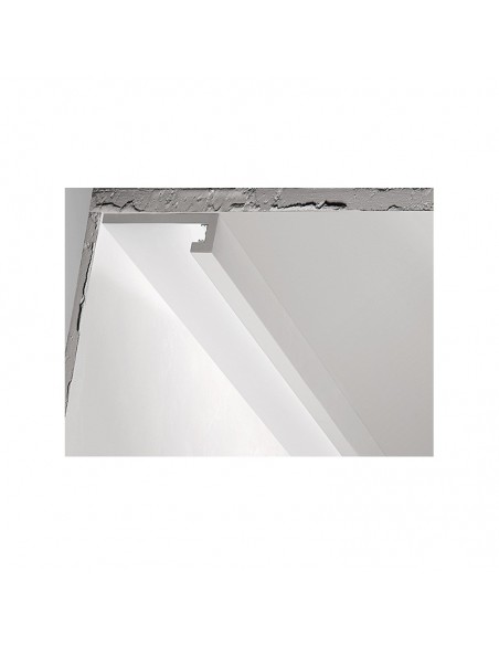 PROFILO CORNICE IN GESSO VERNICIABILE PER STRIP LED CF.3 METRI N.B. LE CORNICI SONO SPEDITE DA CM.75