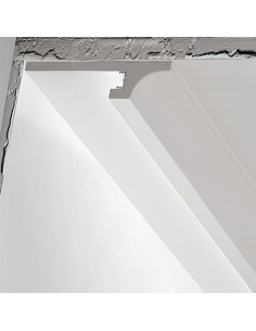PROFILO CORNICE IN GESSO VERNICIABILE PER STRIP LED CF.3 METRI N.B. LE CORNICI SONO SPEDITE DA CM.75 2