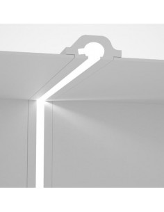 CORNICE IN GESSO CERAMICO DA PARETE PER INTERNI  VERNICIABILE  201 Asta  da mt.1,5