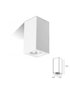 LED-EINBAULEUCHTE IN GIPS QUADRAT, UNTEN, ART.1 MIS. cm.12X12x2.5