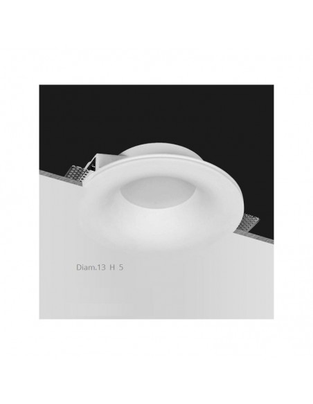 PORT SPOTLIGHT IN PLASTER, ROUND, diam.9,5 recessed full ring 