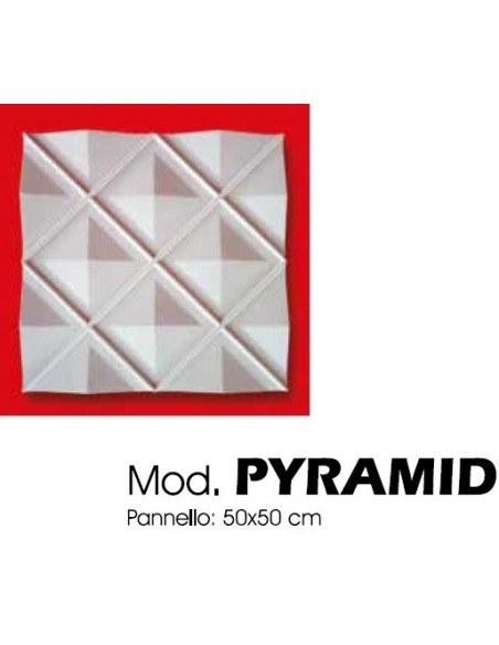 PANNELLO IN GESSO PER RIVESTIMENTO PARETI VERNICIABILE PYRAMID vendita al mq