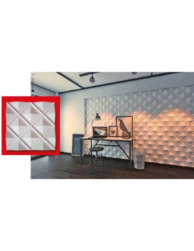 PANNELLO IN GESSO PER RIVESTIMENTO PARETI VERNICIABILE PYRAMID vendita al mq