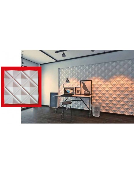 PANNELLO IN GESSO PER RIVESTIMENTO PARETI VERNICIABILE PYRAMID vendita al mq