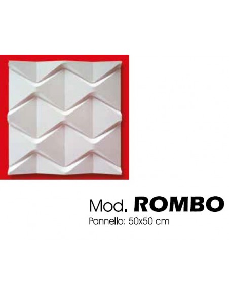 PANNELLO IN GESSO PER RIVESTIMENTO PARETI VERNICIABILE ROMBO vendita al mq