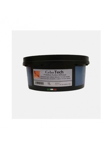 CEBOS TECH protective Finish acrylic water: transparent or colorable with CeboKit. 