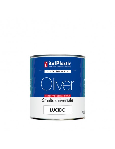 Enamel, plastic, synthetic, gloss, high coverage and resistance to the outside.