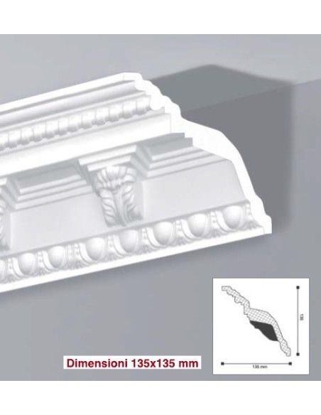 Cornice in polistirolo polistirene estruso 100X95 mt.2  LD29G