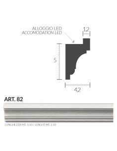 CORNICE DA PARETE PER INTERNI  IN GESSO CERAMICO VERNICIABILE  ART. 201