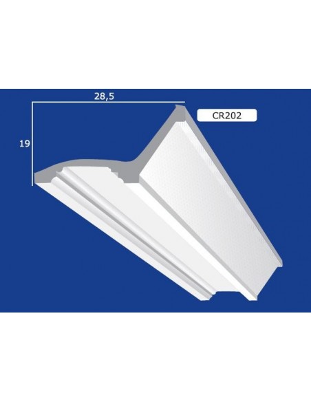 CORNICE DA PARETE PER INTERNI  IN GESSO CERAMICO VERNICIABILE  ART.202