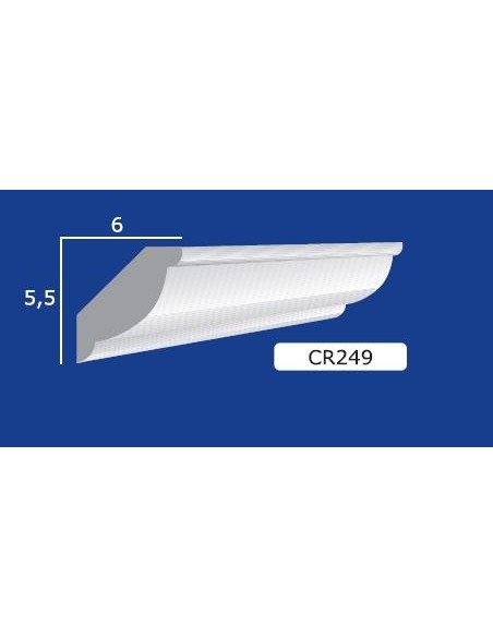 CORNICE DA PARETE PER INTERNI  IN GESSO CERAMICO VERNICIABILE  ART. 249