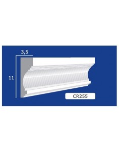 CORNICE DA PARETE PER INTERNI  IN GESSO CERAMICO VERNICIABILE  ART. 255
