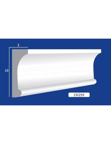 FRAME PLASTER CERAMIC WALL INTERIOR PAINTABLE 259 Rod from mt.1,5 