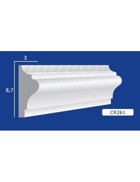 CORNICE DA PARETE PER INTERNI  IN GESSO CERAMICO VERNICIABILE  ART.261