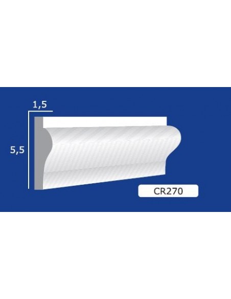 BILDERRAHMEN VON DER WAND FÜR INNEN GIPS-KERAMIK LACKIERBAR ART. 270 STANGE VON 1,5 M