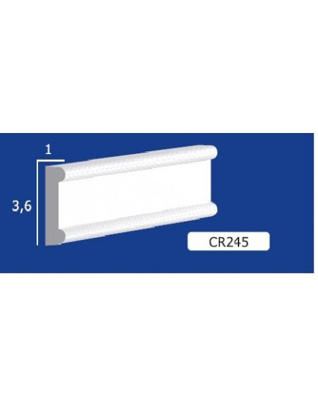 FRAME WALL FOR INTERIOR PLASTER CERAMIC PAINTABLE ART. 245 ROD 1.5 MT