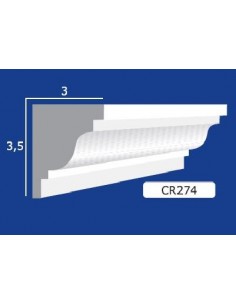 BILDERRAHMEN VON DER WAND FÜR INNEN GIPS-KERAMIK LACKIERBAR ART. 274 STANGE VON 1,5 M