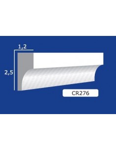 CORNICE IN GESSO CERAMICO DA PARETE 258 Prezzo Riferito A 1,5 MTL N.B. le  cornici sono confezionate da cm.75