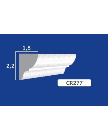 CORNICEIN PLASTER CERAMIC WALL INTERIOR PAINTED ART. 277 ROD 1.5 MT