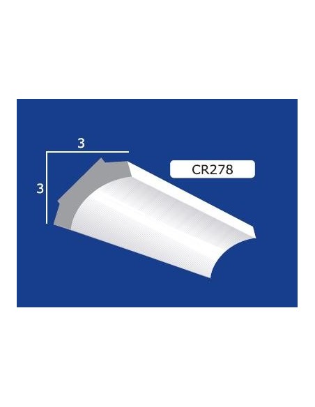 CORNICE DA PARETE PER INTERNI  IN GESSO CERAMICO VERNICIABILE  ART.278 ASTA DA 1,5 MT