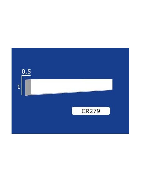 CORNICE DA PARETE PER INTERNI  IN GESSO CERAMICO VERNICIABILE  ART.279  ASTA DA 1,5 MT