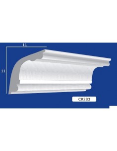 CORNICE DA PARETE PER INTERNI  IN GESSO CERAMICO VERNICIABILE  ART. 283  ASTA DA 1,5 MT