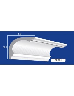 CORNICE DA PARETE PER INTERNI  IN GESSO CERAMICO VERNICIABILE  ART. 285  ASTA DA 1,5 MT