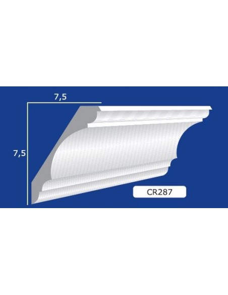 FRAME WALL FOR INTERIOR PLASTER CERAMIC PAINTABLE ART. 287 ROD 1.5 MT