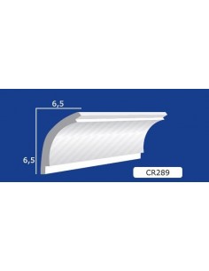 CORNICE DA PARETE PER INTERNI  IN GESSO CERAMICO VERNICIABILE  ART. 289  ASTA DA 1,5 MT
