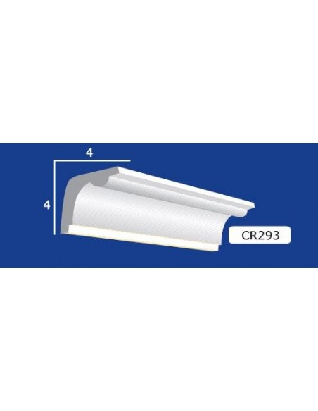 CORNICE DA PARETE PER INTERNI  IN GESSO CERAMICO VERNICIABILE  ART. 293  ASTA DA 1,5 MT