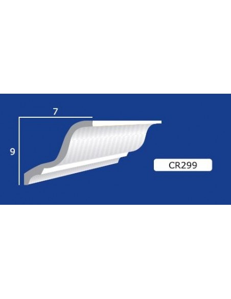 BILDERRAHMEN VON DER WAND FÜR INNEN GIPS-KERAMIK LACKIERBAR ART.299 STANGE VON 1,5 M
