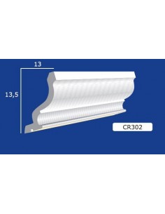 BILDERRAHMEN VON DER WAND FÜR INNEN GIPS-KERAMIK LACKIERBAR ART. 302 STANGE VON 1,5 M