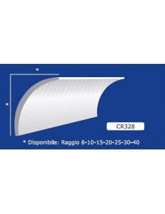 FRAME WALL FOR INTERIOR PLASTER CERAMIC PAINTABLE ART. 328-8 ROD 1.5 MT