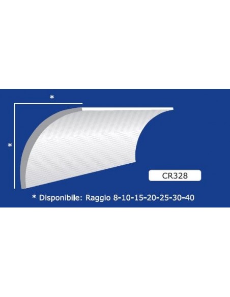 CORNICE DA PARETE PER INTERNI  IN GESSO CERAMICO VERNICIABILE  ART. 328-8  ASTA DA 1,5 MT