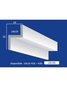 BILDERRAHMEN VON DER WAND FÜR INNEN GIPS-KERAMIK LACKIERBAR ART. 330-10x10 H20 STANGE VON 1,5 m