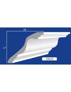 FRAME WALL FOR INTERIOR PLASTER CERAMIC PAINTABLE ART.610 ROD 1.5 MT