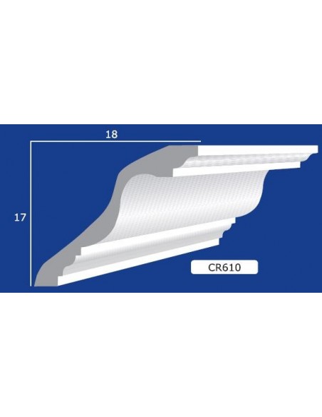 BILDERRAHMEN VON DER WAND FÜR INNEN GIPS-KERAMIK LACKIERBAR ART.610 STANGE VON 1,5 M