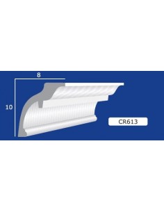 BILDERRAHMEN VON DER WAND FÜR INNEN GIPS-KERAMIK LACKIERBAR ART. 613 STANGE VON 1,5 M