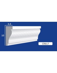 BILDERRAHMEN VON DER WAND FÜR INNEN GIPS-KERAMIK LACKIERBAR ART. 617 STANGE VON 1,5 M