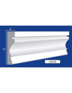 BILDERRAHMEN VON DER WAND FÜR INNEN GIPS-KERAMIK LACKIERBAR ART. 636 STANGE VON 1,5 M