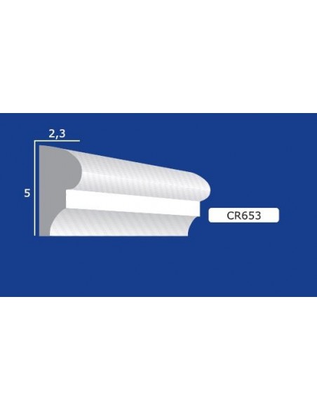 BILDERRAHMEN VON DER WAND FÜR INNEN GIPS-KERAMIK LACKIERBAR ART. 653 STANGE VON 1,5 M