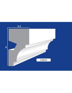 BILDERRAHMEN VON DER WAND FÜR INNEN GIPS-KERAMIK LACKIERBAR ART. 664 STANGE VON 1,5 M