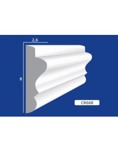 BILDERRAHMEN VON DER WAND FÜR INNEN GIPS-KERAMIK LACKIERBAR ART. 668 STANGE VON 1,5 M