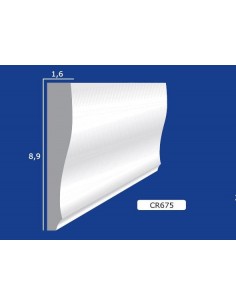 FRAME WALL FOR INTERIOR PLASTER CERAMIC PAINTABLE ART. 675 ROD 1.5 MT