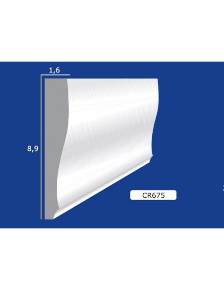 BILDERRAHMEN VON DER WAND FÜR INNEN GIPS-KERAMIK LACKIERBAR ART. 675 STANGE VON 1,5 M