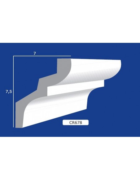 FRAME WALL FOR INTERIOR PLASTER CERAMIC PAINTABLE ART.678 ROD 1.5 MT