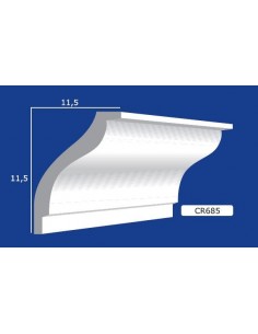 BILDERRAHMEN VON DER WAND FÜR INNEN GIPS-KERAMIK LACKIERBAR ART. 685 STANGE VON 1,5 M