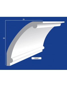 FRAME WALL FOR INTERIOR PLASTER CERAMIC PAINTABLE ART. 687 ROD 1.5 MT